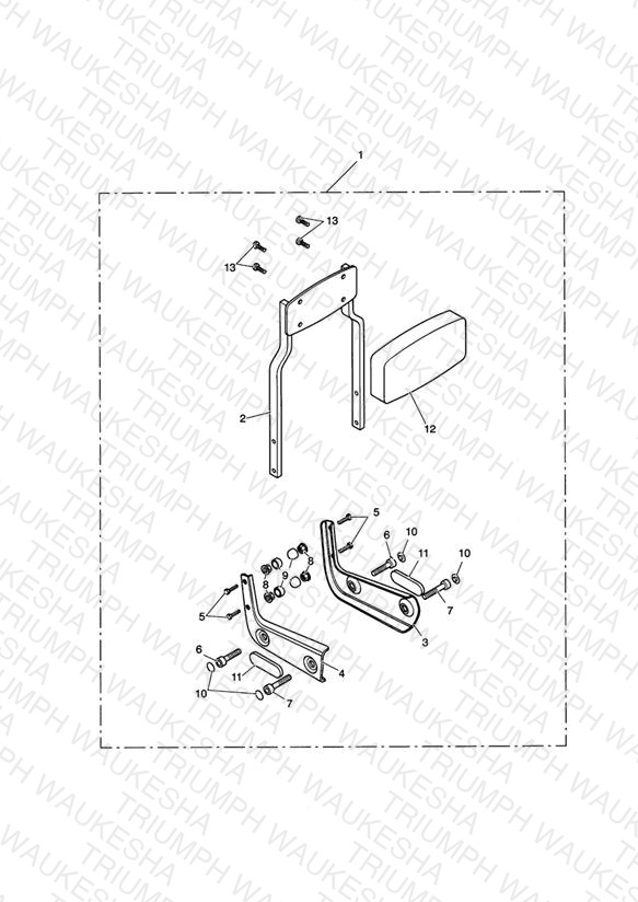 Passenger Backrest Tall Kit