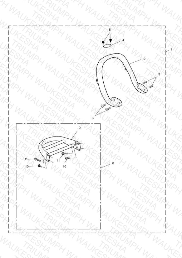 Grab Rail/Luggage Rack, Mark II TT