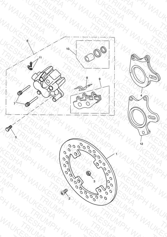 Rear Brake Caliper & Disc