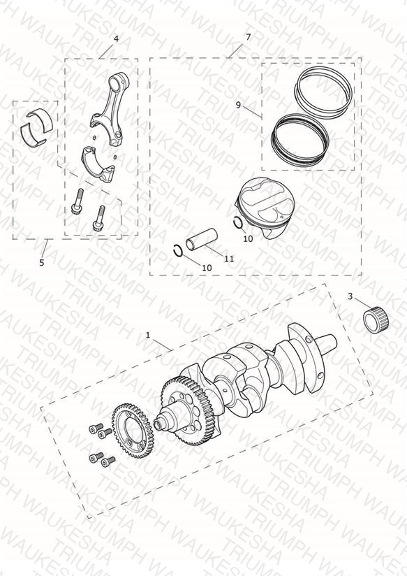 Crankshaft, Conrods and Pistons