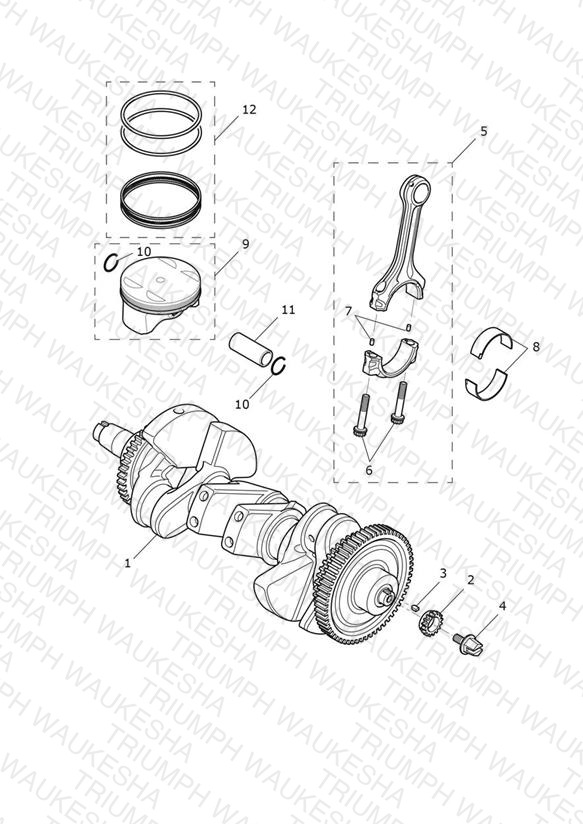 Crankshaft, Connecting Rods & Pistons