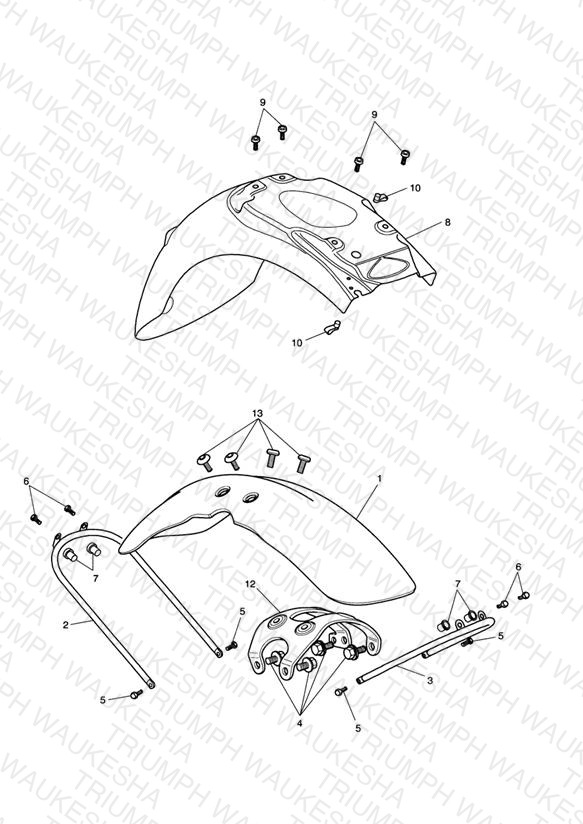 Mudguards- 284635-F2 > Black; 284691-F2 > Silver; 284984-F2 > All Other Col. & 279279-F4 > All Col.