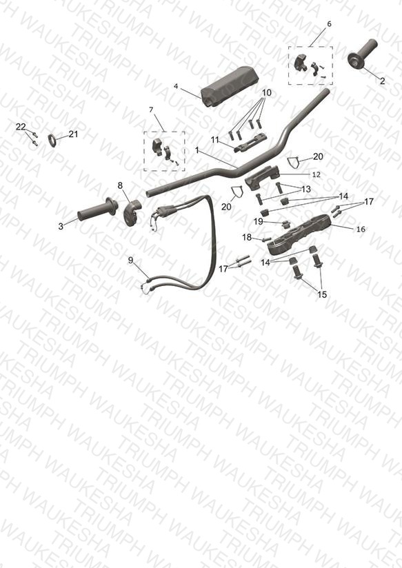 Handlebars, Upper Yoke & Mirrors