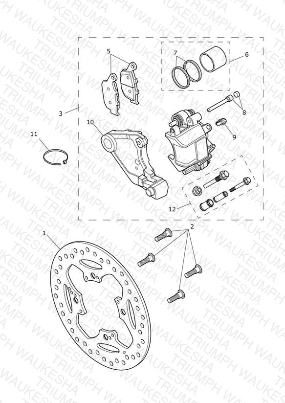 Rear Brake Caliper & Disc