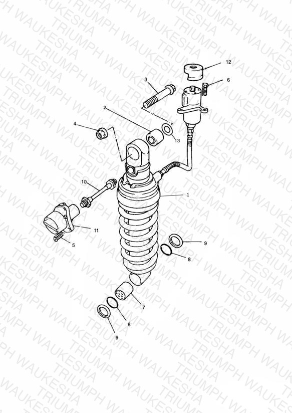 Rear Suspension Unit 750cc Model