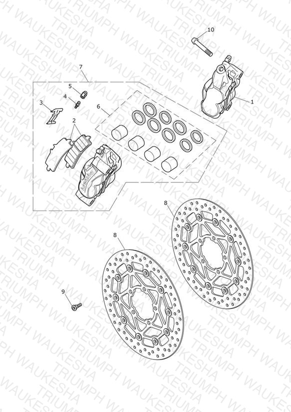 Front Brake Caliper & Disc