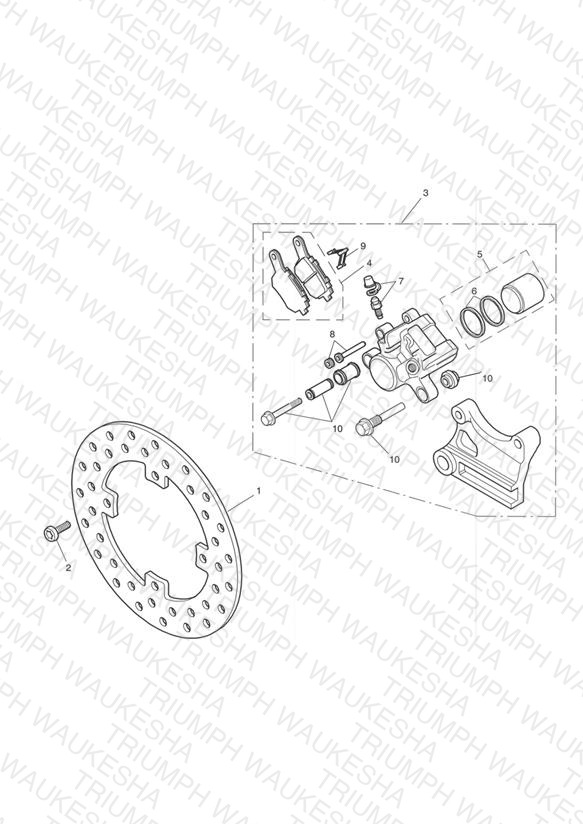 Rear Brake Disc and Caliper Double sided swingarm