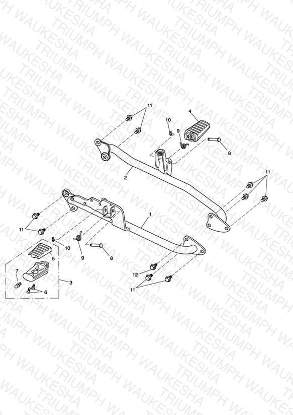 Front Footrests & Mountings - Roadster