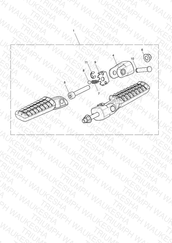 Pillion Footrest Kit, Machined