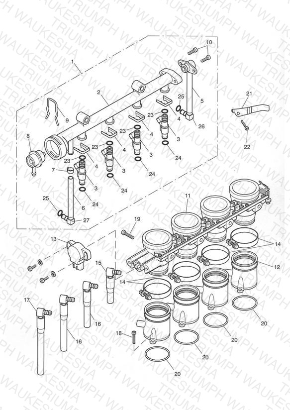 Throttle/Injector and Fuel Rail