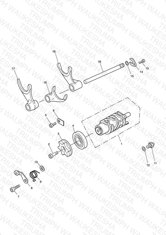 Gear Selector Drum > Eng No 340169