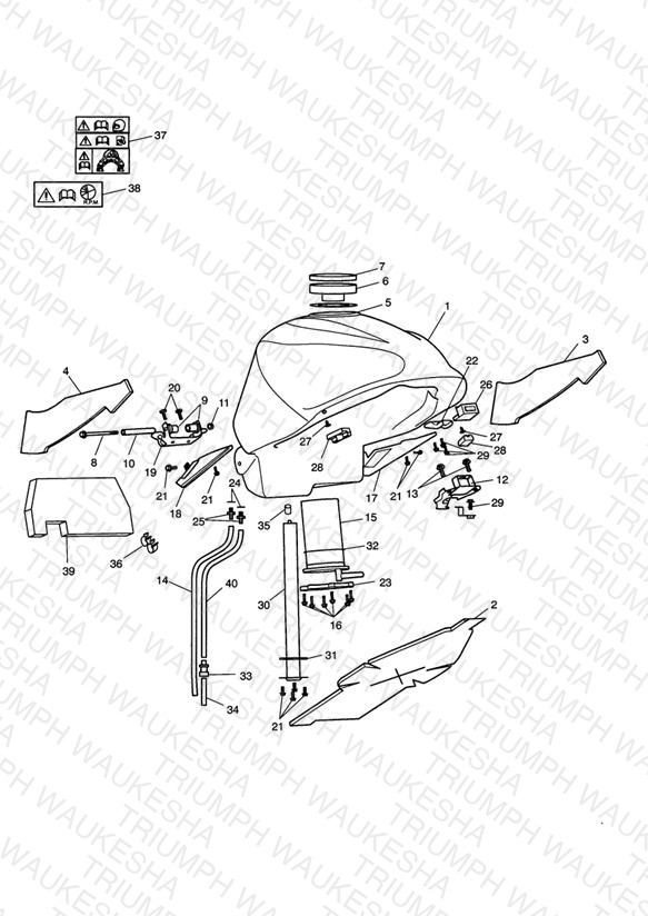 Fuel Tank & Fittings >340147 (Non ABS) >340226 (ABS Version)