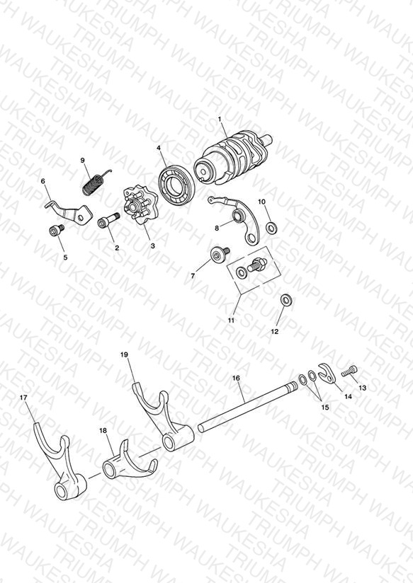 Gear Selector Drum - Eng No 340170 >