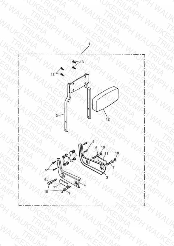 Passenger Backrest Tall Kit