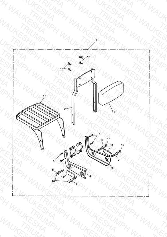 Passenger Backrest Tall + Luggage Rack Kit