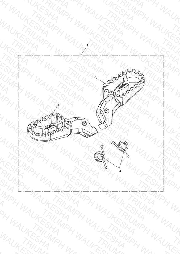 Footrest, Pair, Type 1 Grey