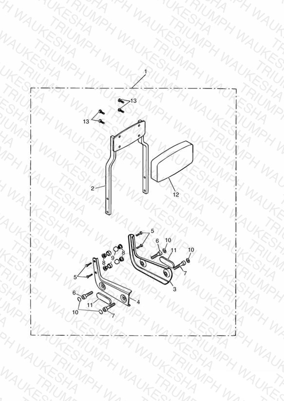 Passenger Backrest Tall Kit