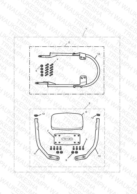Passenger Backrest Low Kit