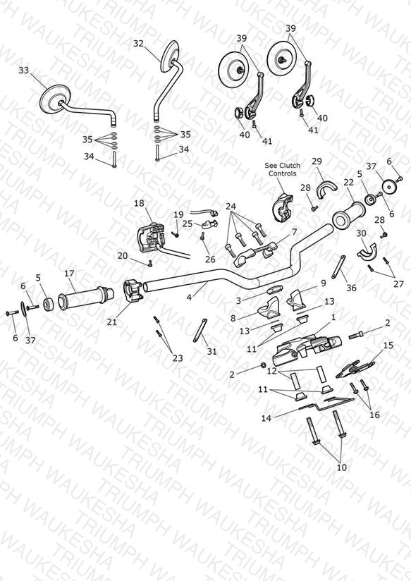 Handlebars, Top Yoke & Mirrors