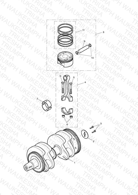 Crankshaft, Connecting Rods & Pistons
