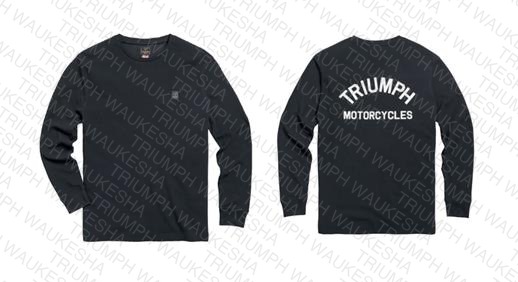 DEAN L/S WAFFLE BLACK T-SHIRT 