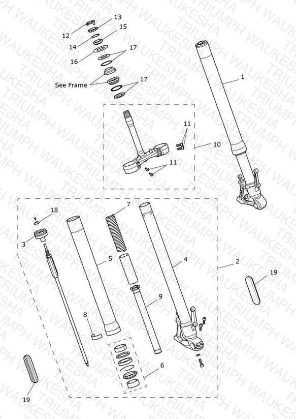 Front Forks & Lower Yoke Assy