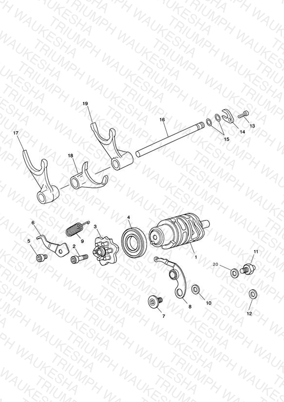 Gear Selector Drum > Eng No 563846