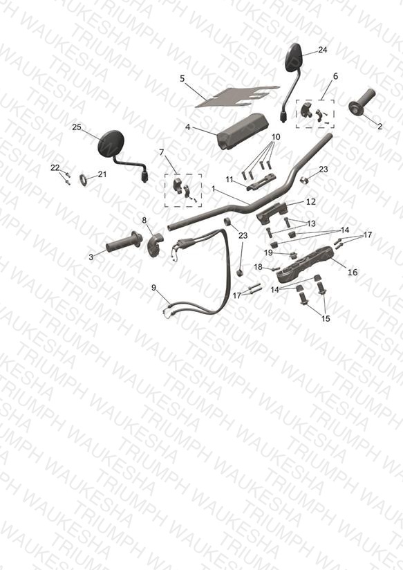 Handlebars, Upper Yoke & Mirrors