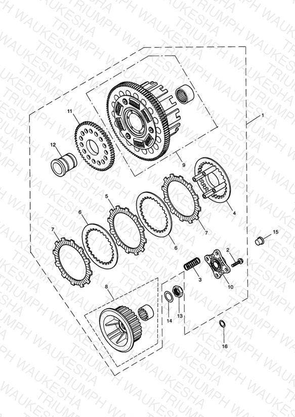 Clutch - Bonneville T100 Eng No 211133> & Bonneville Eng No 282964-F2 / 273655-F4 >