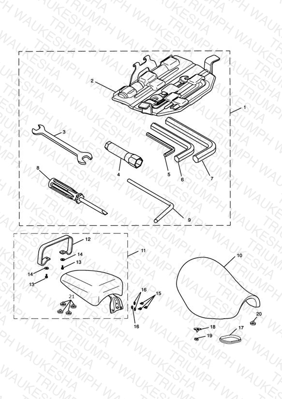 Tool Kit & Seat - Rocket III & Roadster