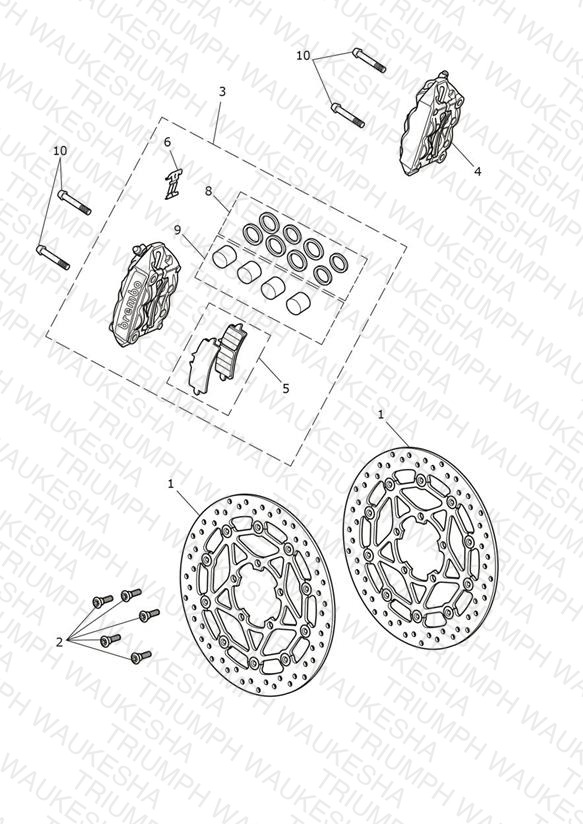 Front Brake Caliper & Disc