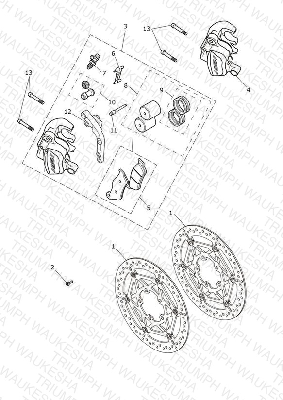 Front Brake Caliper & Disc