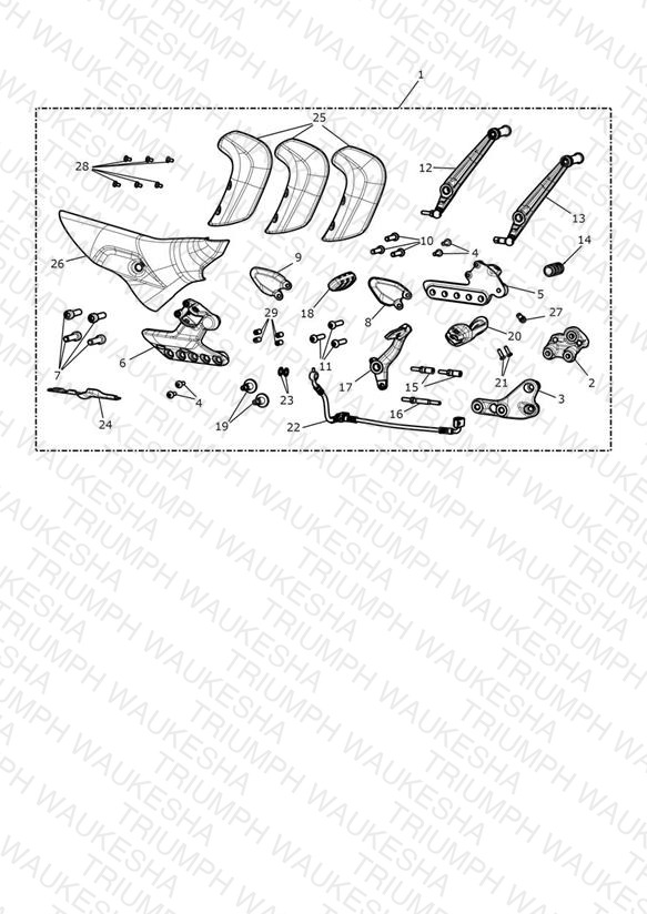 Foot Control Kit, Forward, Black