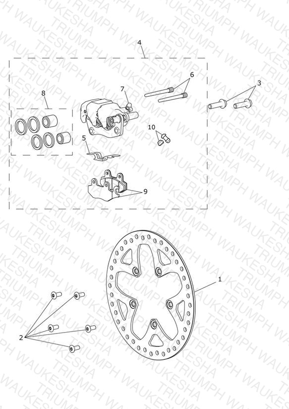 Rear Brake Caliper & Disc