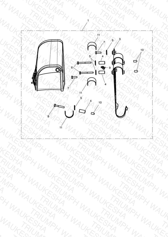 Bag, Swingarm, Black, Kit