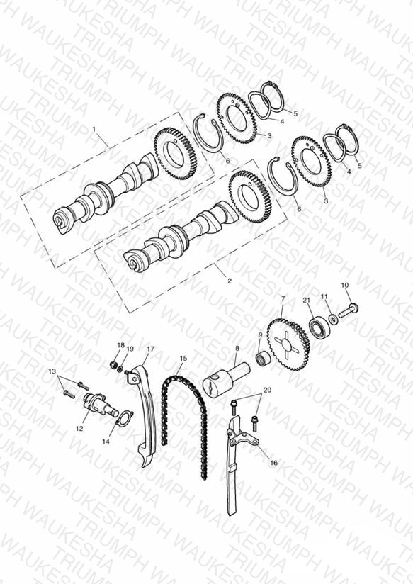 Camshaft and Drive ENG NO 186917 »  - Bonneville