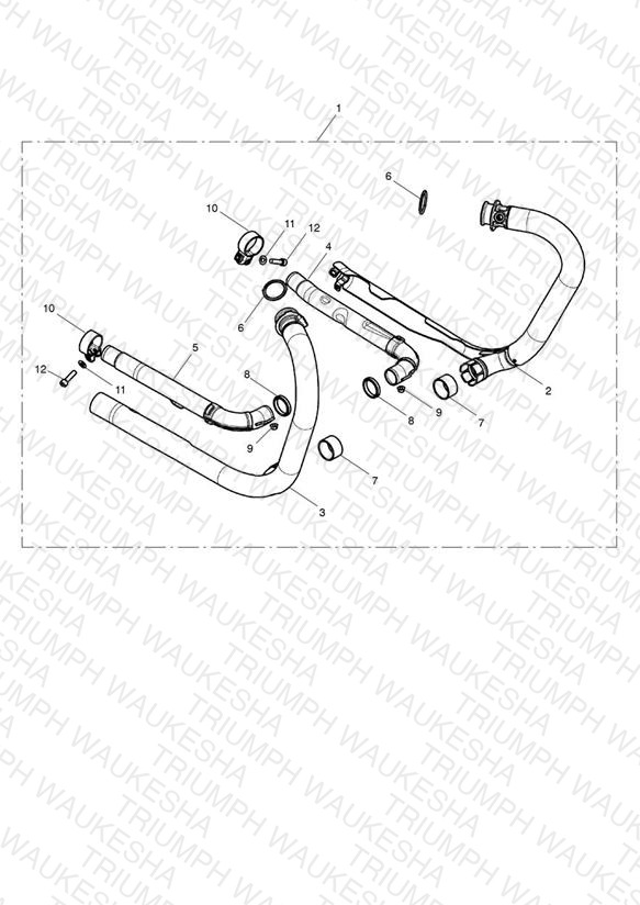 Exhaust Header Pair, Black