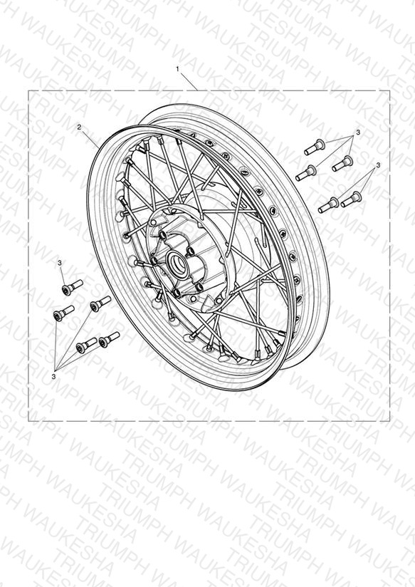Front Wheel Kit, Black, 16"