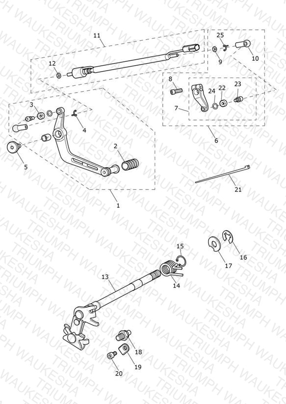 Gear Change Mechanism - Street Triple Rx Only