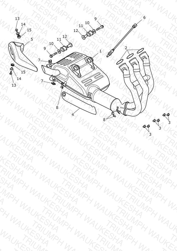 Exhaust System - Triple Tribute Only