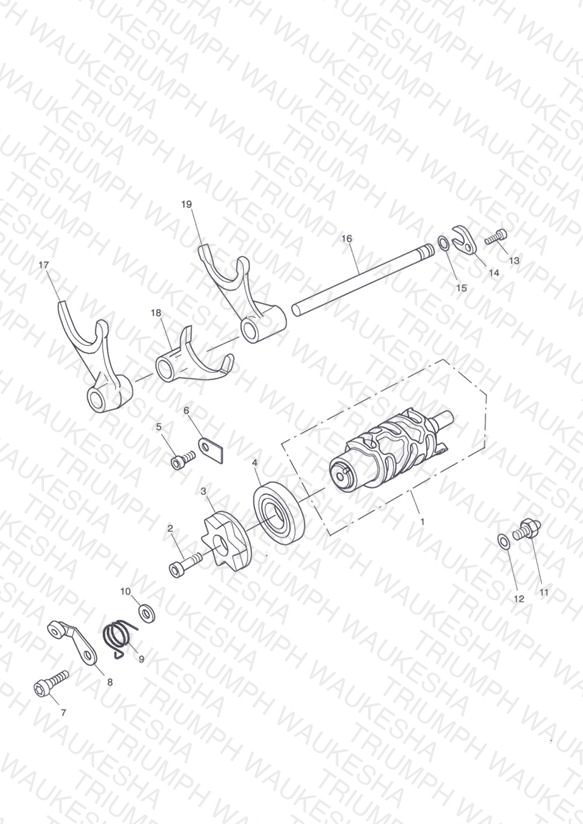Gear Selector Drum > Eng No 340169
