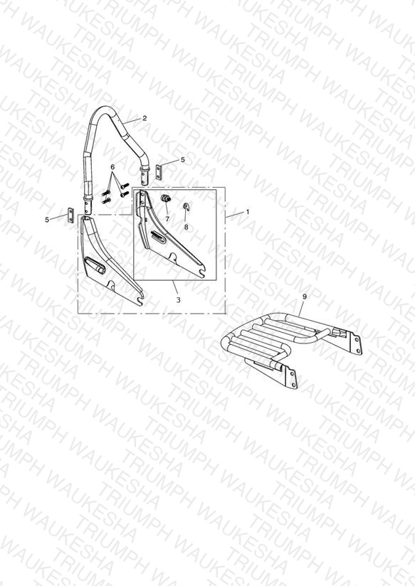 Passenger Backrest & Rack - Special Edition Only