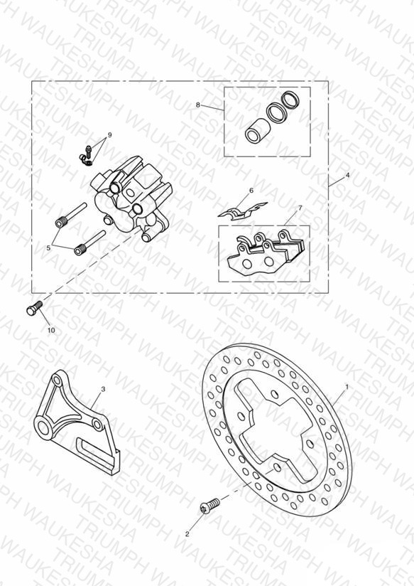 Rear Brake Disc and Caliper Double sided swingarm  » 161317