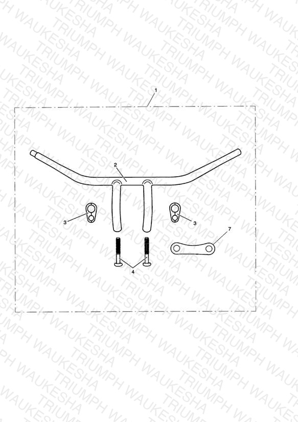 Handlebar, T, Chrome, Kit