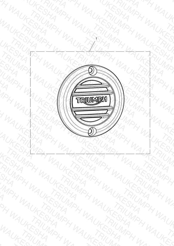 Badge, Clutch, Ribbed, Chrome