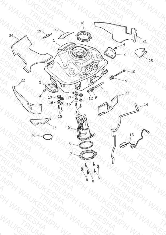 Fuel Tank, Pump and Fittings