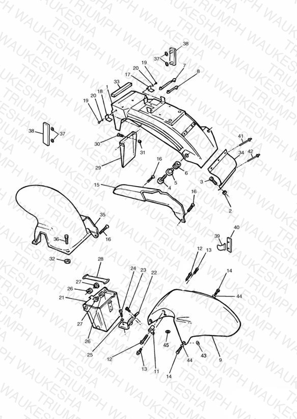 Mudguard, Chainguard & Battery Box