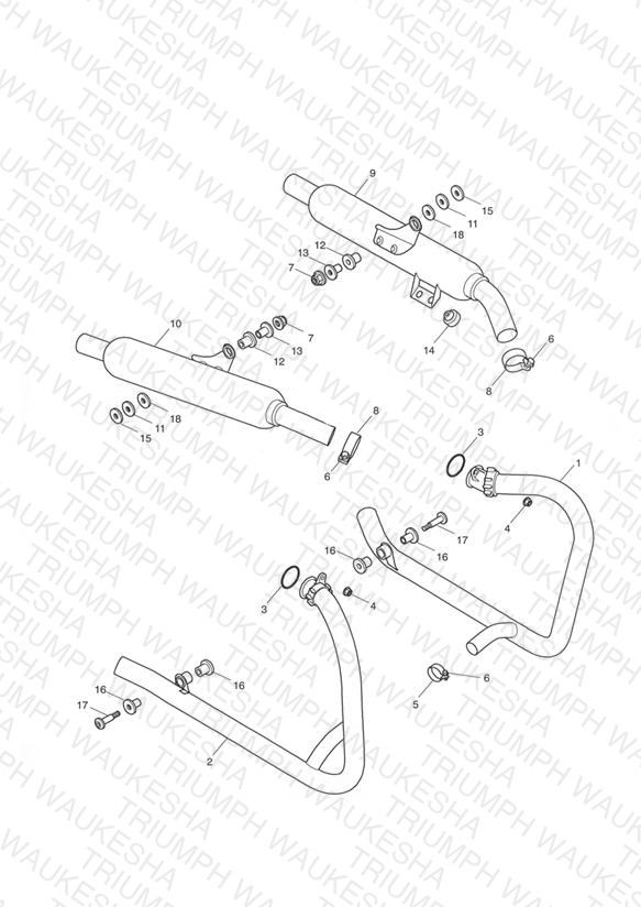 Exhaust System - Bonneville T100