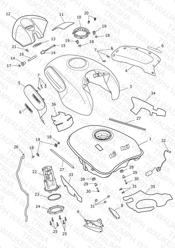 Fuel Tank, Fuel Pump & Fittings