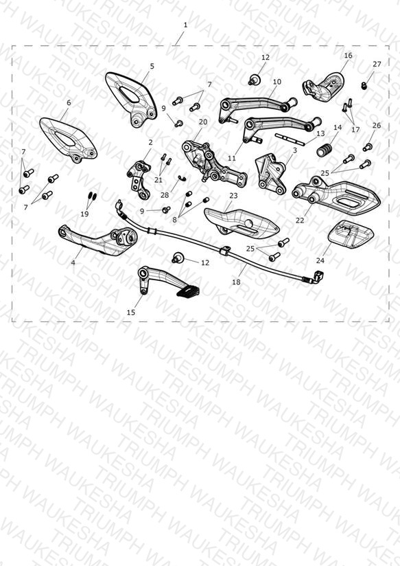 Foot Control Kit, Middle, Black